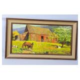 Vintage Lithograph Print by Brightwell "A Day in