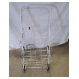 White metal folding utility cart