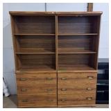 2 melamine dressers with hutches