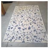 Floral area rug 62"W 97"L
