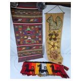 Vintage Wall Hangings - Largest is 50"Lx30"W