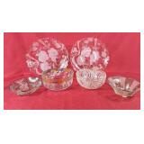 Frosted Floral Serving Platters and Decorative