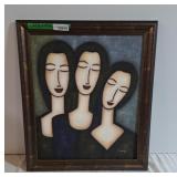 "Three sisters" painted Reproduction
