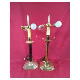 Brass Double Bulb Table Lamps - 35"H, Tested &
