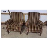 Matching Striped Reading Chairs
