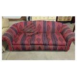 Rowe Red Aztec Pattern Pull Out Couch 86" Long