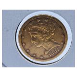 Very Fine 1881 U.S.A. Gold Five Dollar Coin