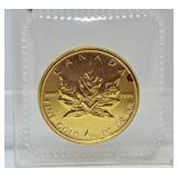 1982 Canada $5 Gold 1/10 oz 99.99% coin