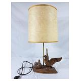 Vintage Ceramic Duck Lamp - 25"H