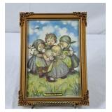 Vintage Hummel Music Box Wall Mounted Frame -