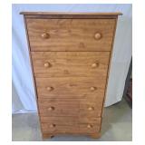 5 drawer pressboard dresser