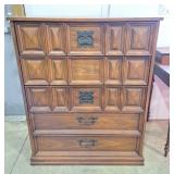 Vintage Heritage highboy chest 5 drawer dresser