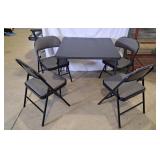 Folding games table and 4 folding chairs