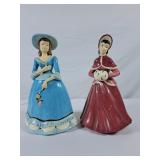 Ceramic Lady Figurines - 11"H