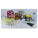 Kitty Kat Lunch Bag, Tupperware, Knife Block, Milk