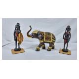 Beautiful Elephant Figure & Hand Carved Wooden