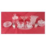 Cream & Sugar Set, Cut Glass Pitcher, Covered