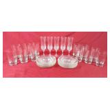 Champagne Flutes, Drinking Glasses (Two Sizes),
