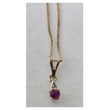 10K Gold Chain with 10K Gold Pendent