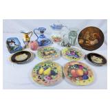 Limoges Fruit Plate Set, Chokin 24kt Gokd Edged