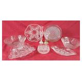 Glass Serving Pieces & Bud Vases