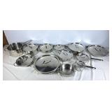 12 piece stainless steel pot and pan set