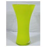 Electric Yellow Glass Vase - Made in Poland 10"H