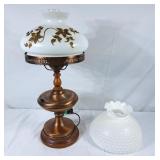 Vintage Electric Hurricane Lamp w/Extra Milk