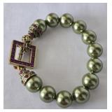 Green Beaded Heidi Daus Bracelet