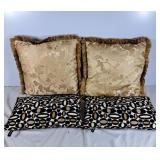 4 throw pillows 17" wide
