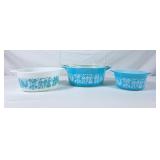 Vintage Pyrex Butter Print Casseroles - 473, 474 &