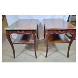 2 matching couch side tables with drawers