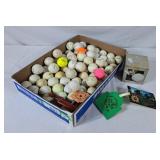 Box of Golf Balls & Golf Ball Cleaner