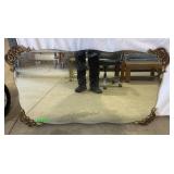 Large mirror with plastic framing