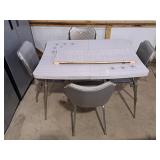 Mid-century Formica dining table and 4 chair set