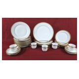 Vintage Gold Trimmed Limoges Dinnerware - 31pcs