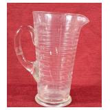 Vintage Glass Pitcher w/Embossed Number