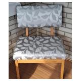 Lovely accent chair repurposed from church pew