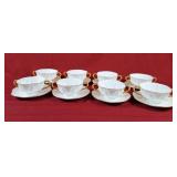 Shelley Fine Bone China Footed Cream Soup Bowls -