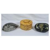 Handcrafted Wood Pot by Jim O'Dell, Heavy Glass