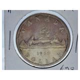 About Uncirculated 1959 Canada One Dollar Coin