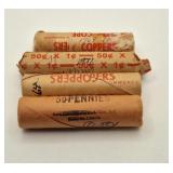 4 Rolls of Uncirculated Canada Pennies 1964,