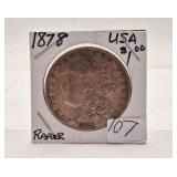 Rarer 1878 USA Morgan Silver Dollar
