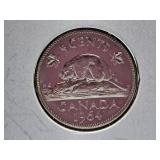Mint State 1964 Canada Nickel
