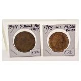 2 Rare Tokens-1909 Yukon Pacific exposition, 1933