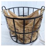 Metal laundry basket