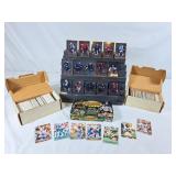 Two Boxes of Football Cards & One Box of Hockey