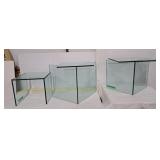 Assortment of glass tables