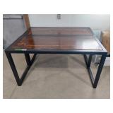 Pair of heavy duty table metal frame rustic look
