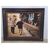 Lg print theme of Two young brothers in charming